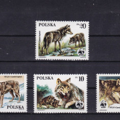 POLONIA 1985 FAUNA WWF ANIMALE SALBATICE SERIE MNH