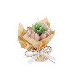 Cumpara ieftin Lumanare tip buchet Lalele roz 9,5x7,5x12 H
