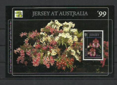 Jersey MNH 1999 - orhidee flora flori foto