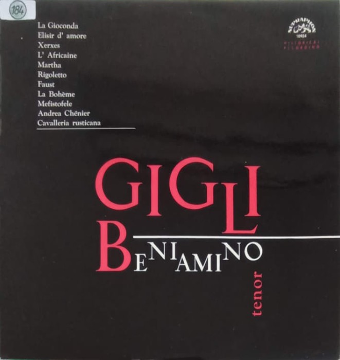 Disc vinil, LP. RECITAL-GIGLI BENIAMINO-180217