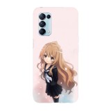 Husa compatibila cu Oppo A54 5G, Viceversa, model Aisaka taiga Tora Dora, Silicon, TPU, Transparent, Carcasa