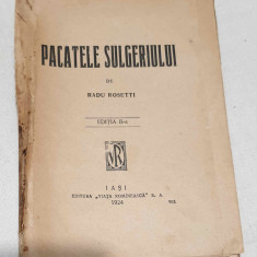 Carte veche si Rara de colectie anul 1924 - PACATELE SULGERIULUI - Radu Rosetti