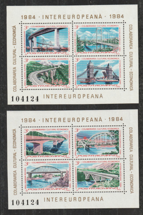 Romania 1984 - #1097 Colaborarea Intereuropeana M/S 2v MNH