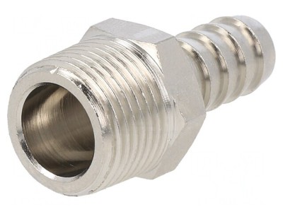 Racord push-in ştuţ alamă nichelată R 3/8 10mm foto