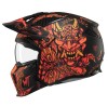 Casca pentru scuter - motocicleta MT Streetfighter SV S B5 Hellish rosu mat (ochelari soare integrati) &ndash; masca (protectie) barbie si cozoroc detasabil
