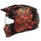 Casca pentru scuter - motocicleta MT Streetfighter SV S B5 Hellish rosu mat (ochelari soare integrati) &ndash; masca (protectie) barbie si cozoroc detasabil