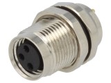 Conector M8 mamă 3 pini 3A 60V IP65/IP67 DEGSON ELECTRONICS