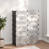 Gossi suport de pantofi, negru, 94x37x125 cm, pp