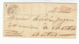 France 1844 Cover + Content TYPE 15 PP red VERSAILLES SEINE to CHARTRES D.812