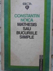 MATHESIS SAU BUCURIILE SIMPLE-CONSTANTIN NOICA-172004 foto
