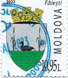 Moldova (7) - Steme ale localitatilor, 2022 - 10,95 Lei, obliterata, Stampilat