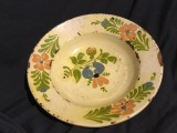 Arta / Traditie - Farfurie veche taraneasca cu flori realizata in Transilvania !