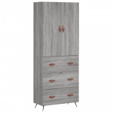 Cumpara ieftin Dulap inalt, gri sonoma, 69,5x34x180 cm, lemn compozit