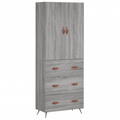 Dulap inalt, gri sonoma, 69,5x34x180 cm, lemn compozit foto