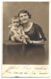 AD 1800 C.P.VECHE- MAMA SI COPIL IN TINUTA DE EPOCA-FOTO ADLER OSCAR BRASOV 1936