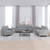 VidaXL Set de canapele cu perne, 3 piese, gri deschis, textil 3202054