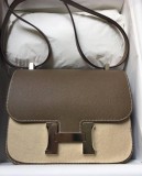 Geantă Hermes de 18 cm, Bej, Mica