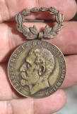 MEDALIE REGELE FERDINAND I RASPLATA MUNCII PENTRU CONSTRUCTIUNI SCOLARE 1923 calasa a III-a