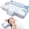 Set 2 Perne Ortopedice din Spumă cu Memorie, Linomag&reg;, Design Ergonomic pentru Suport Cervical, Relaxare și Aliniere a Coloanei, Ideală pentru Durerea
