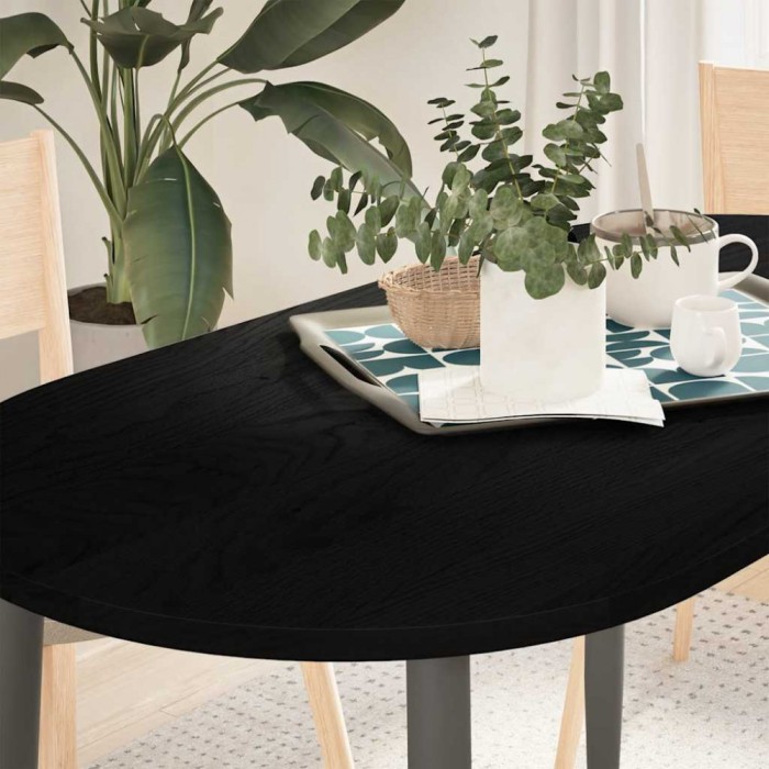 vidaXL Blat de masă maro &icirc;nchis 120x60x2 cm lemn masiv de stejar oval