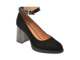 Pantofi EPICA negri, UZ2455, din piele intoarsa