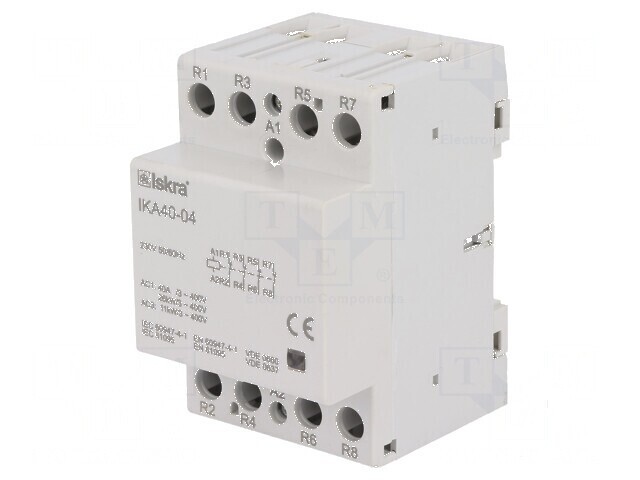 Contactor: 4-polar pentru instalații 40A 230VAC cu 4 contacte normal &icirc;nchise