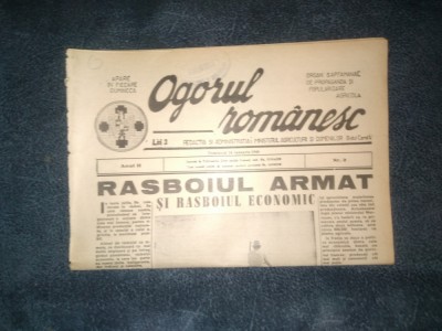 REVISTA OGORUL ROMANESC 14 IANUARIE 1940 foto