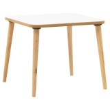 Cumpara ieftin Masa copii Jerry alb - culoare lemn natural 50x50x43cm