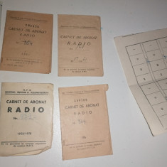 LOT /SET CARNET DE ABONAT RADIO