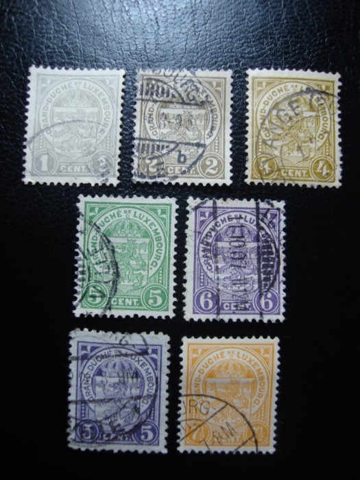 LUXEMBOURG STEMA 1907 SERIE SI 1919/26- 2 EMISIUNI COMPLETE