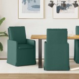 vidaXL Scaune de dining 2 pcs Verde &icirc;nchis 57 x 67 x 98 cm țesătură 42017921