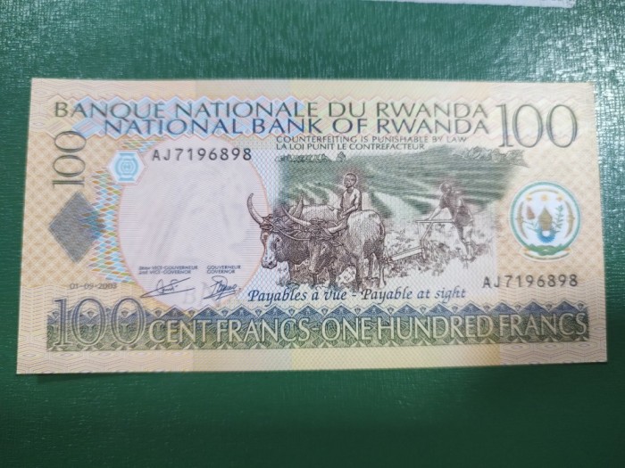 RWANDA 100 FRANCI 2003 UNC