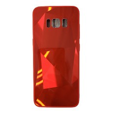 Husa silicon si acril cu textura diamant Samsung Galaxy S8+ ; S8 Plus , Rosu