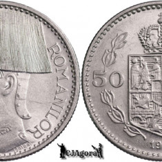 1938, 50 Lei - Carol al II-lea - Regatul României | KM 55 | stare aUNC