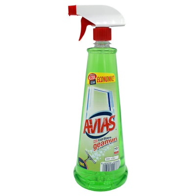 Solutie Spray Geamuri AVIAS, 750 ml, Verde, Pulverizator pentru Geamuri si Sticla, Solutie Curatat Geamuri, Detergent de Geamuri, Solutie Spalat Geamu foto