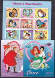 Nevis 1996 Disney Love MI 1030-1308 kleib. + 2 bl. 112,113 MNH, Nestampilat