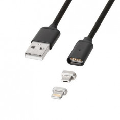 CABLU USB MAGNETIC MICRO USB / LIGHTNING 1M Util ProCasa foto