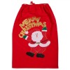 Sac Cadouri, Model Mos Craciun, Mesaj Merry Christmas, Culoare Rosu, Marime 55x77cm, Material Poliester, Oem