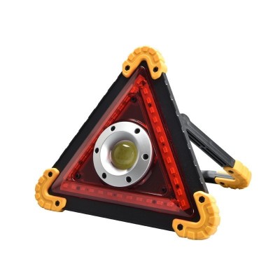Triunghi multifunctional de avertizare, flippy, lanterna led, impermeabil ip65, 800 lm, 2 x aa, functie incarcare telefon, usb si micro usb, cob 33, p foto