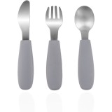 Zopa Silicone Children&#039;s Cutlery tac&acirc;muri pentru copii 6 m+ Dove Grey 3 buc
