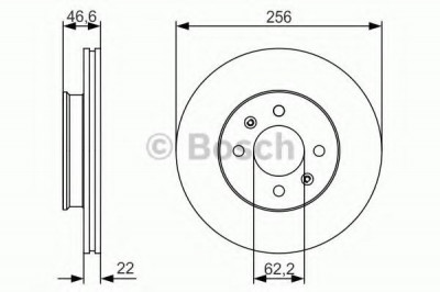 Disc frana HYUNDAI i20 (GB) (2014 - 2016) BOSCH 0 986 479 R77 foto