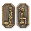 Set plachete decorative usa toaleta bronz CS-91, Ornamentale