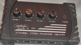 - CAD HA4 este un amplificator stereo compact pentru căști, cu patru canale și controale individuale de volum.
