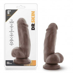 Dildo Realist Dr. Skin Suction Cup 17.7 cm Chocolate foto