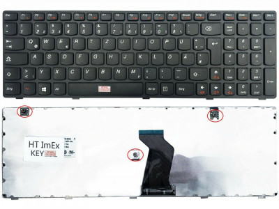 Tastatura laptop, Lenovo, IdeaPad G580A, P580, V580, N586, N585, layout DE (germana) foto