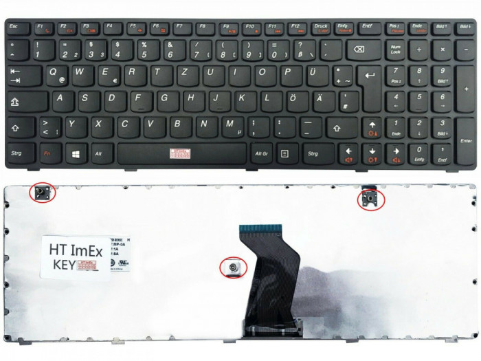 Tastatura laptop, Lenovo, IdeaPad G580A, P580, V580, N586, N585, layout DE (germana)