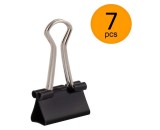 Cumpara ieftin Clipsuri Documente D.RECT 19mm, Set 7 Bucati, Agrafe Negre, Birou, Scoala, Acasa - RESIGILAT