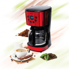 Cafetiera digitala Heinner HCM-D1500RDIX, 900 W, 1.5 L, Timer, Display Led, fara BPA, Rosu/Negru foto