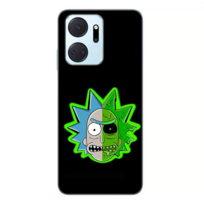 Husa compatibila cu Honor X7a Silicon Gel Tpu Model Rick And Morty Alien foto