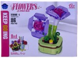 Set Constructie Flori Morning Glory, 86 piese, Suport Pixuri, Decorativ